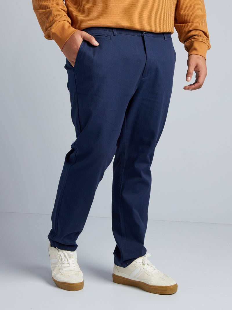 Pantalon en twill Noir - Kiabi
