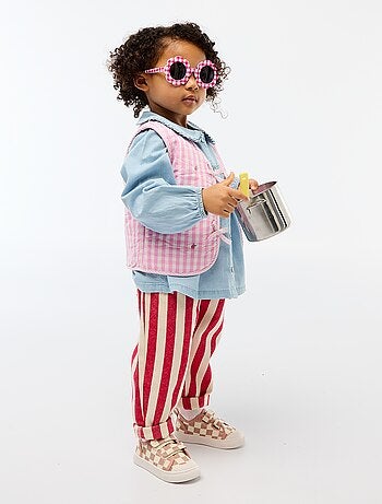 Pantalon en twill paperbag