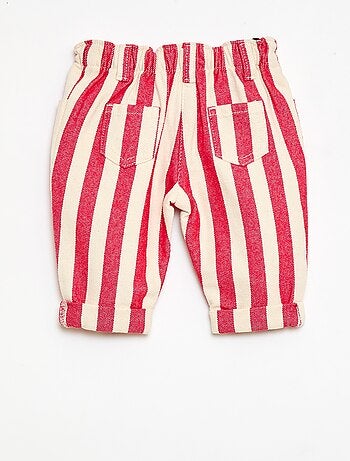 Pantalon en twill paperbag