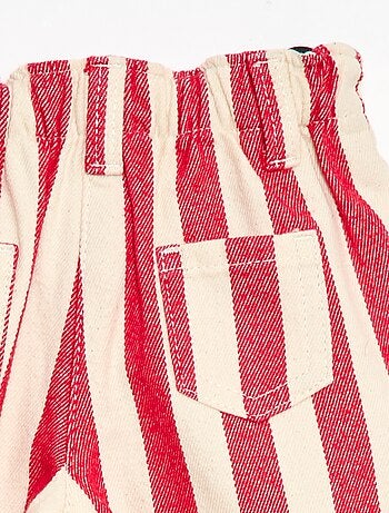 Pantalon en twill paperbag