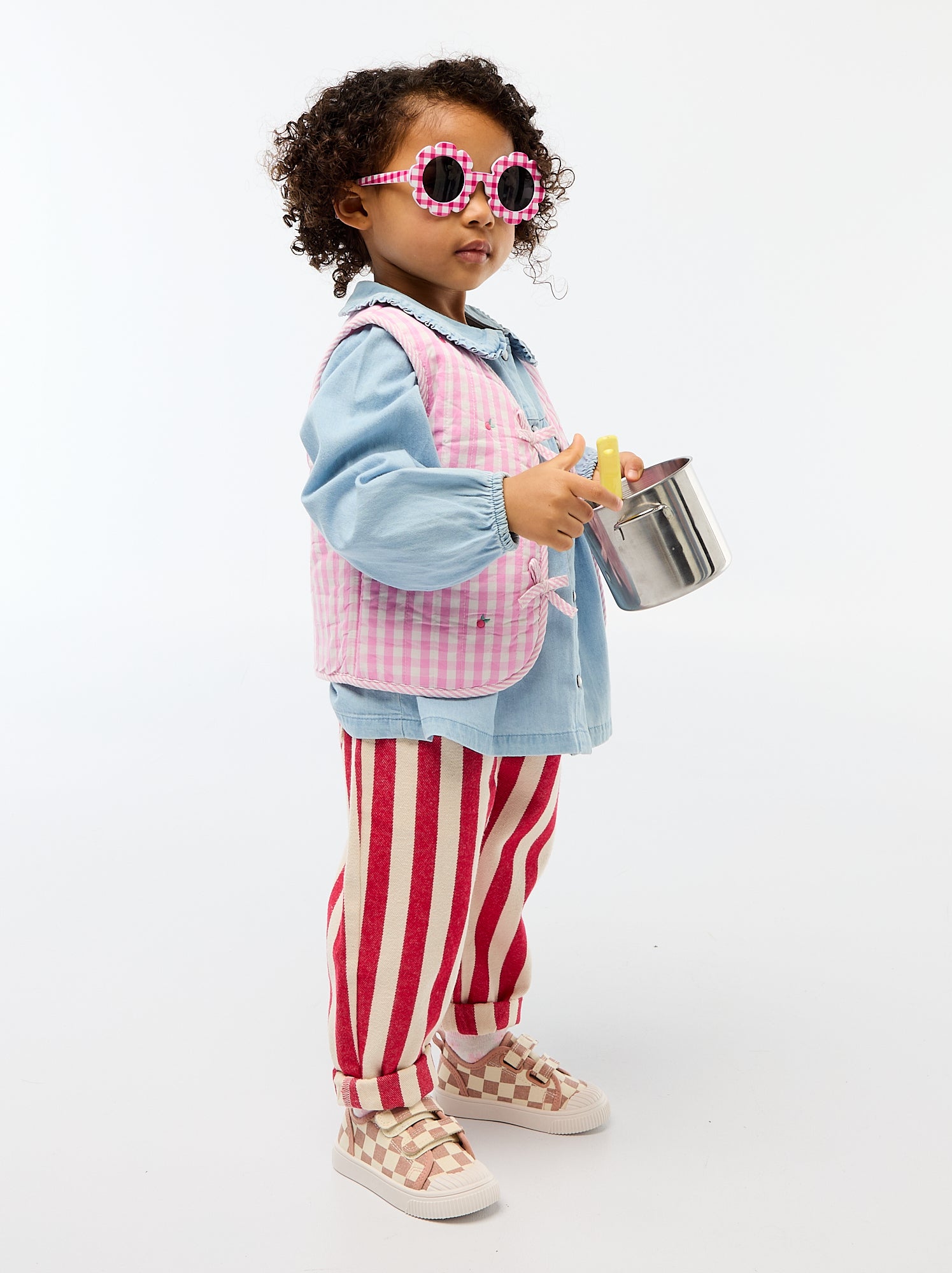 Pantalon en twill paperbag