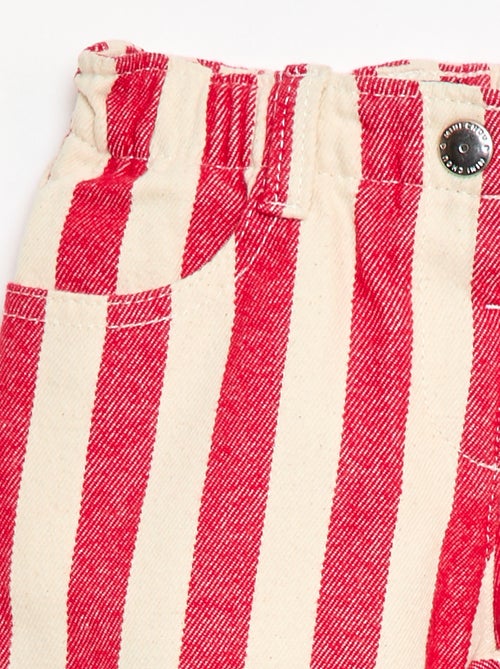 Pantalon en twill paperbag - Kiabi