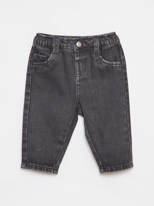 Pantalon en twill paperbag taille 3/4 - Kiabi