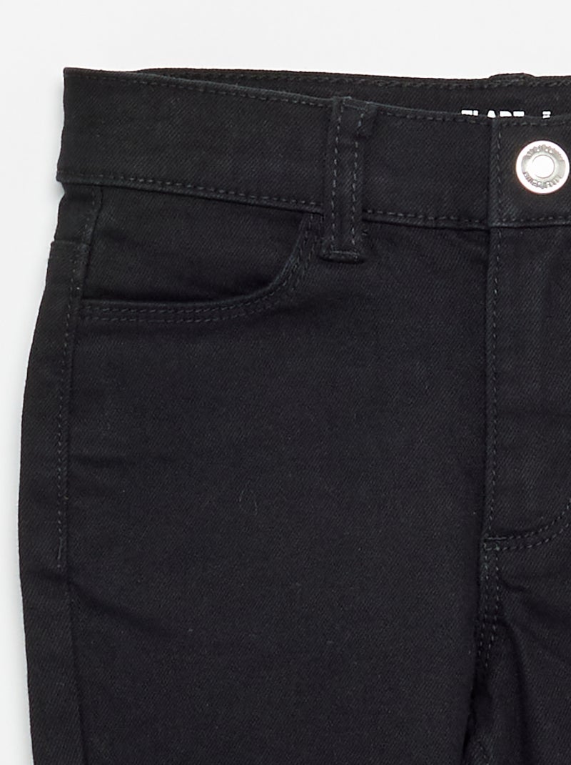 Pantalon en twill taille ajustable Noir - Kiabi