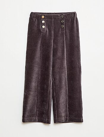 Pantalon en velours avec ouverture double par pressions - So Easy