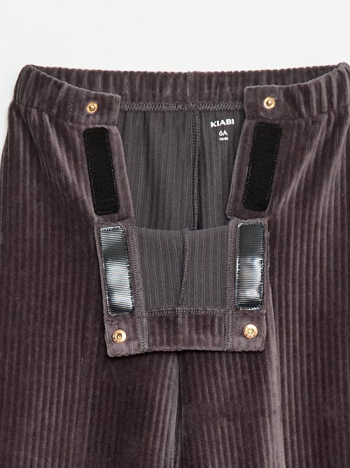 Pantalon en velours avec ouverture double par pressions - So Easy - Kiabi