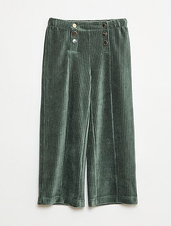 Pantalon en velours avec ouverture double par pressions - So Easy