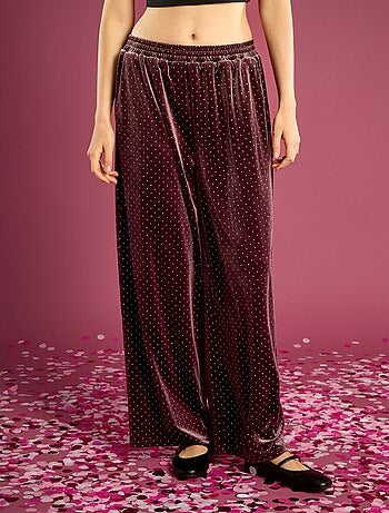 Pantalon en velours avec strass
