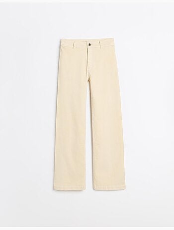 Pantalon en velours côtelé à jambes larges, mo fashion