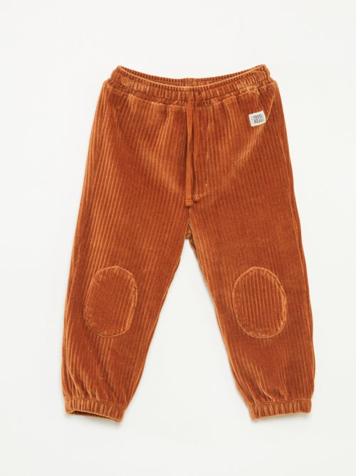 Pantalon en velours côtelé avec taille élastiquée - Kiabi