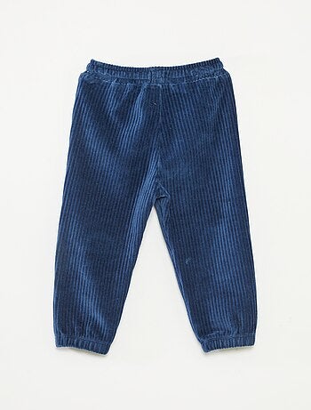 Pantalon en velours côtelé avec taille élastiquée