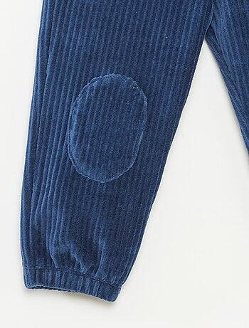 Pantalon en velours côtelé avec taille élastiquée