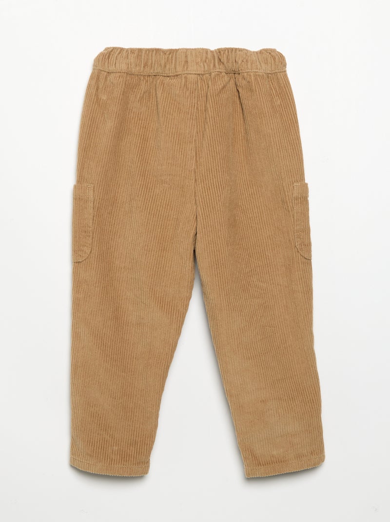 Pantalon en velours côtelé Beige - Kiabi