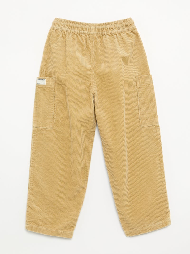 Pantalon en velours côtelé Beige - Kiabi