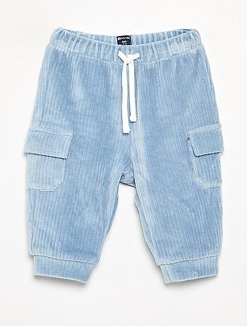Pantalon en velours côtelé et poches cargo