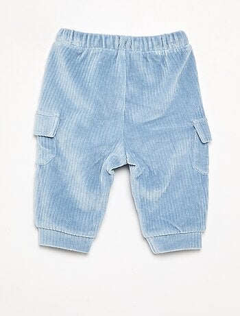 Pantalon en velours côtelé et poches cargo