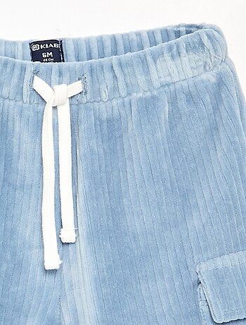 Pantalon en velours côtelé et poches cargo