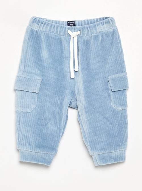 Pantalon en velours côtelé et poches cargo - Kiabi