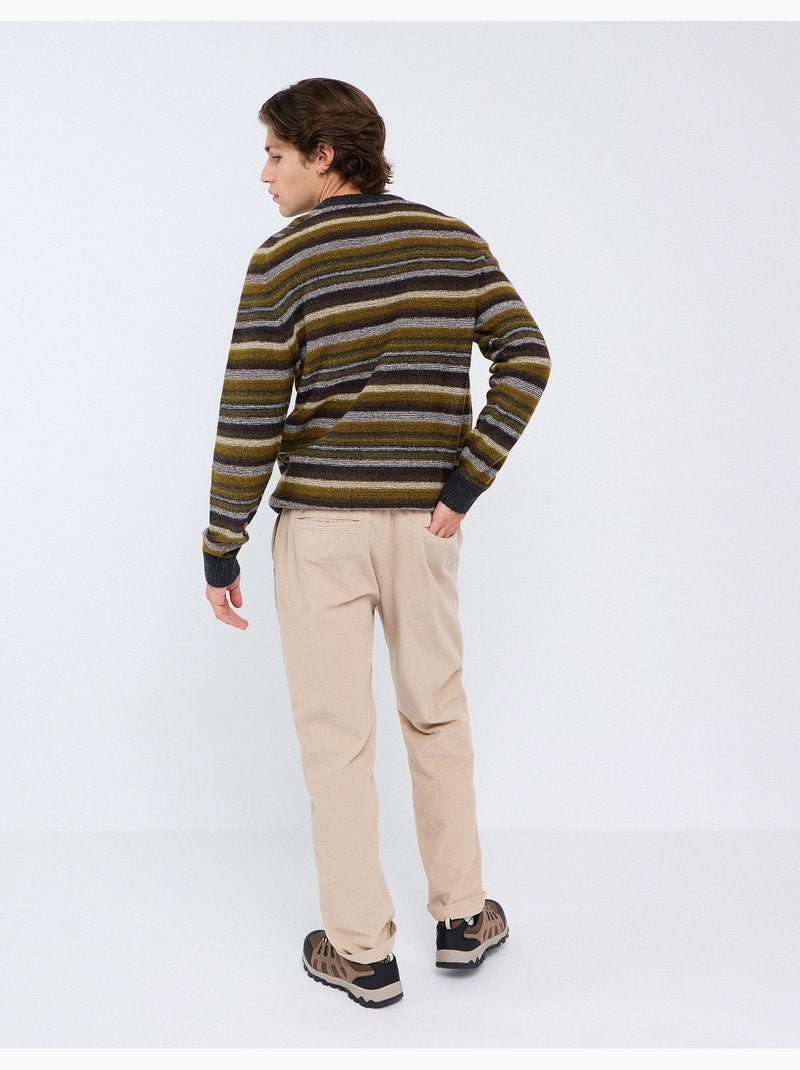 Pantalon en velours côtelé, mo fashion Gris - Kiabi
