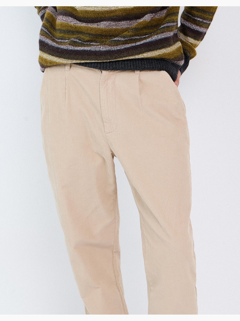 Pantalon en velours côtelé, mo fashion Gris - Kiabi