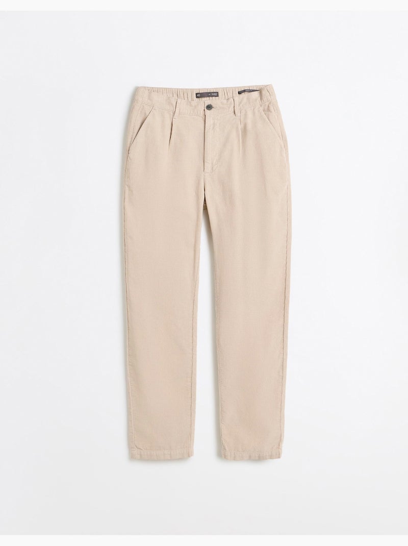 Pantalon en velours côtelé, mo fashion Gris - Kiabi