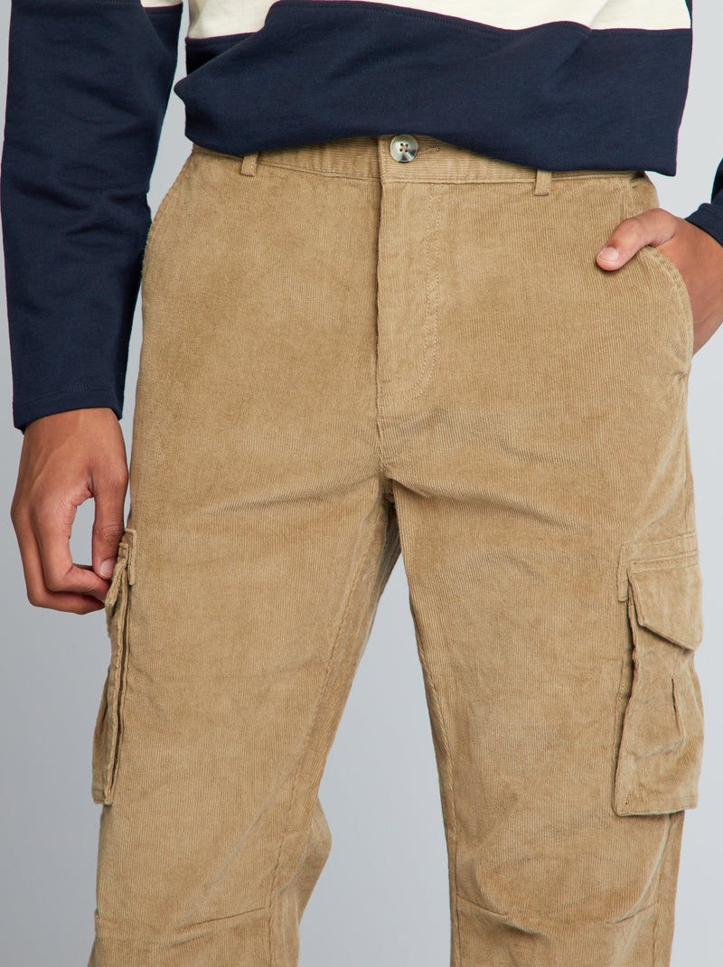 Pantalon D'équitation Pikeur Beige Velours Côtelé - Taille Jeune 16
