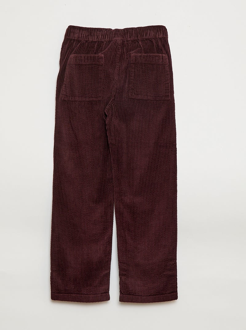 Pantalon en velours côtelé Violet - Kiabi
