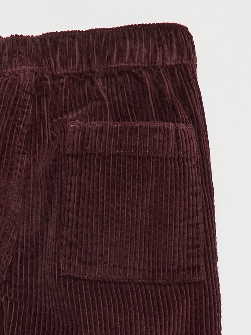 Pantalon en velours côtelé Violet - Kiabi