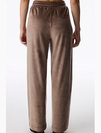 Pantalon en velours doux à poches devant penti