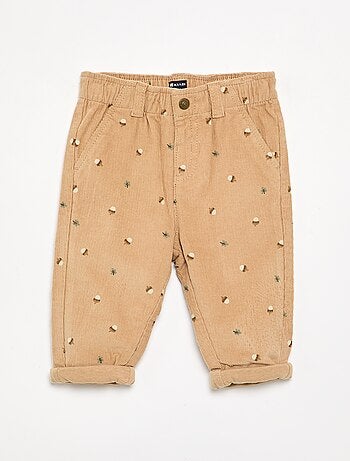 Pantalon en velours imprimé