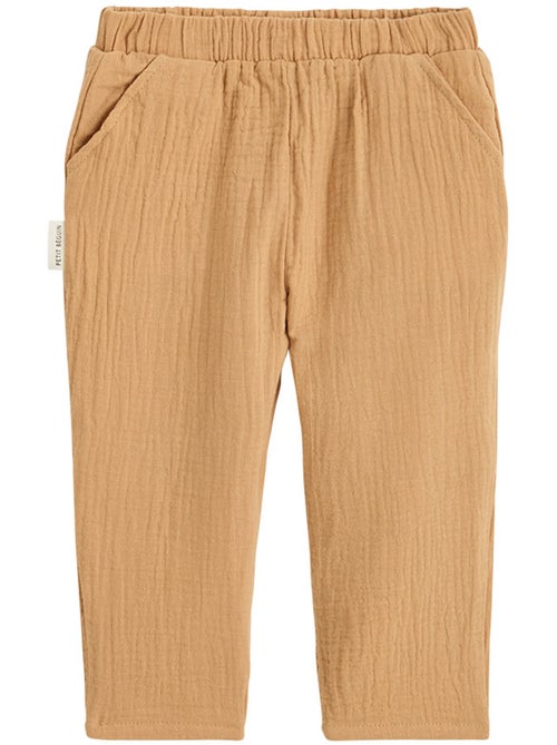 Pantalon enfant en gaze de coton Baroudeur - Kiabi