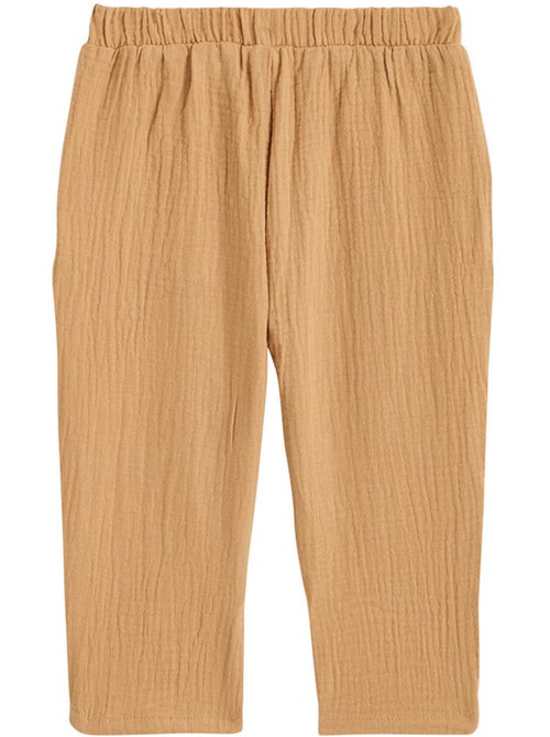 Pantalon enfant en gaze de coton Baroudeur - Kiabi