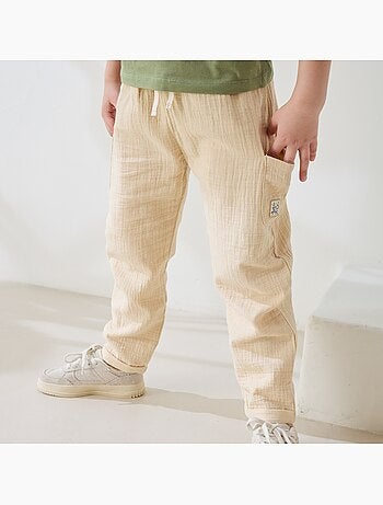 Pantalon enfant en gaze de coton gabin