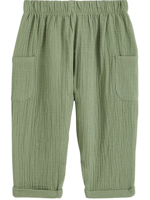 Pantalon enfant en gaze de coton Gabin - Kiabi