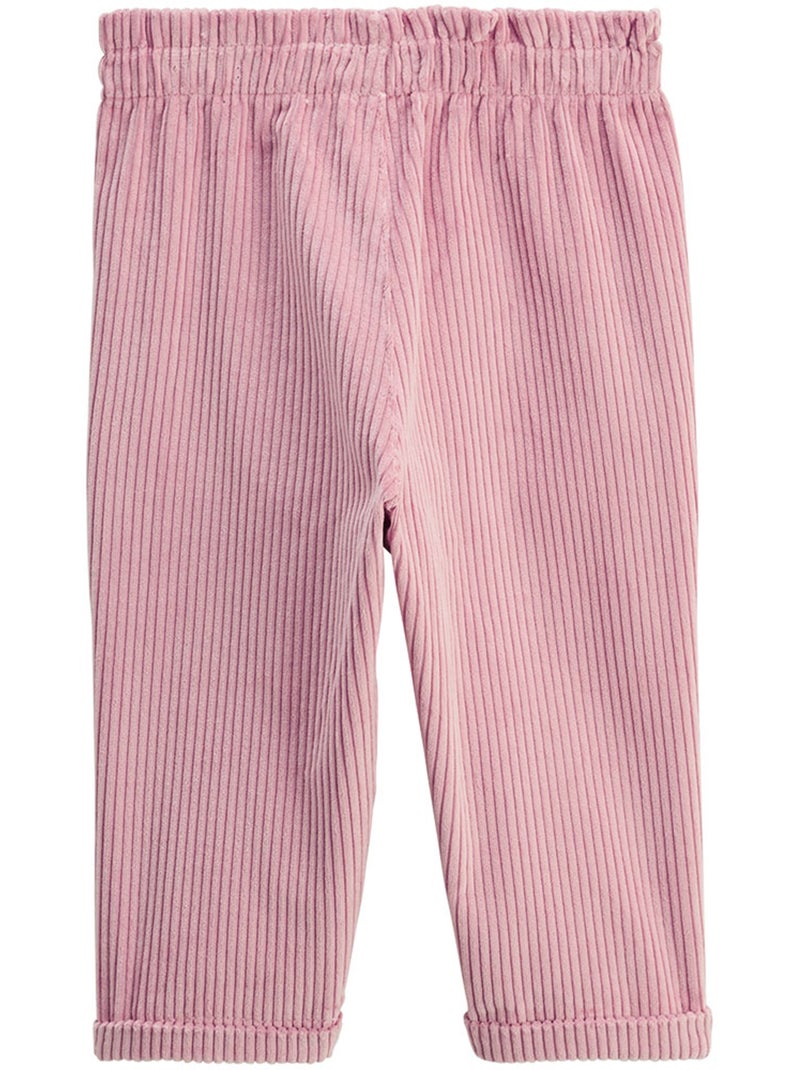 Pantalon enfant en velours côtelé Céleste Rose - Kiabi