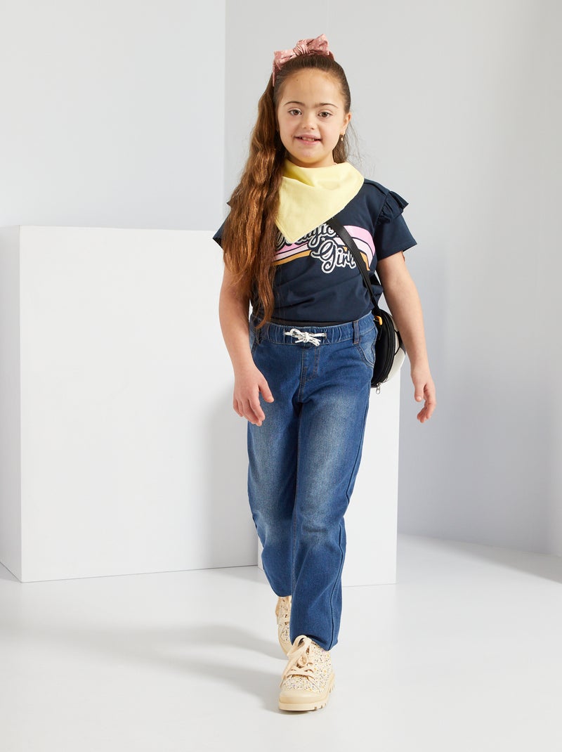 Pantalon enfilage facile bleu - Kiabi