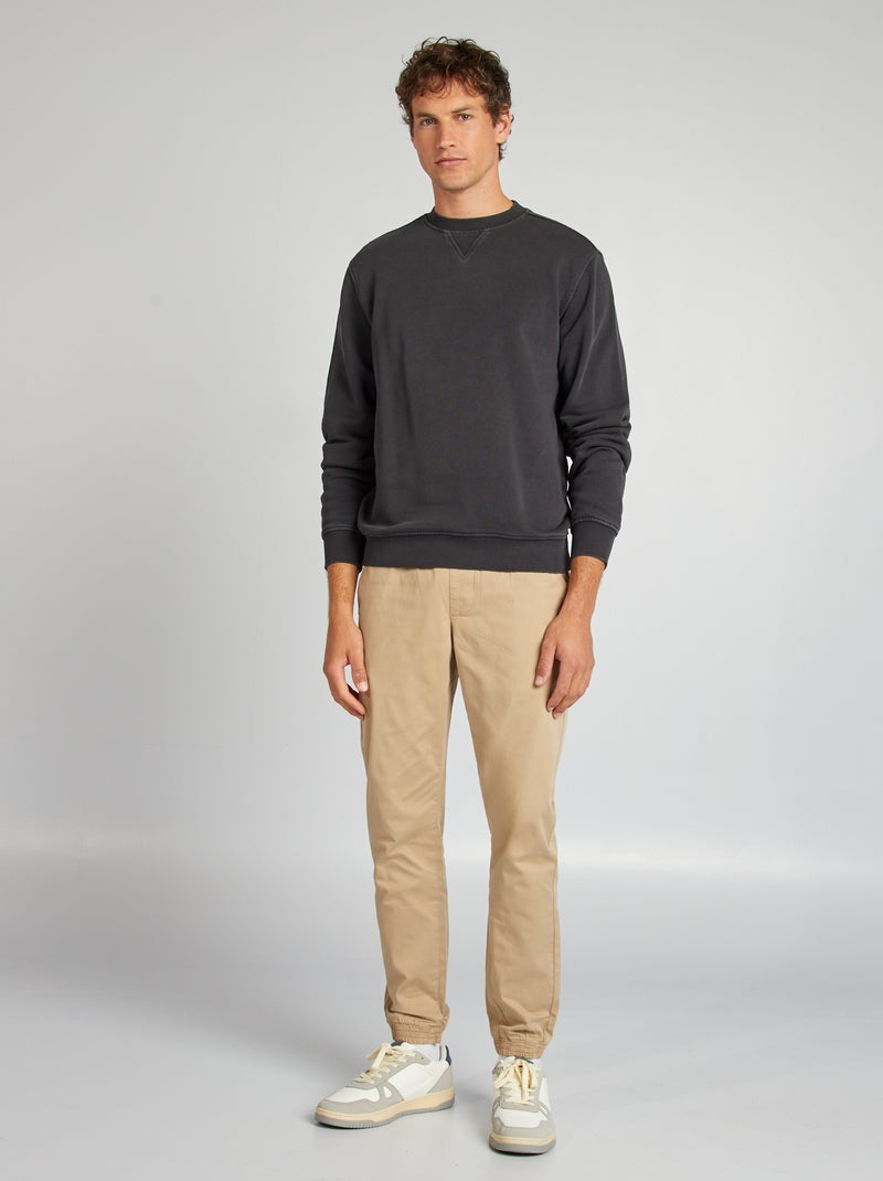 Pantalon esprit 'jogger' Beige - Kiabi