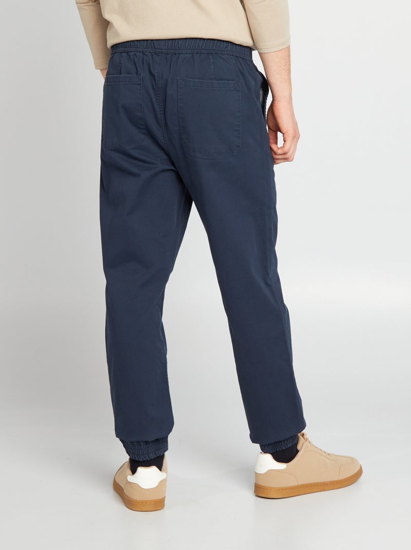 Pantalon esprit 'jogger' Bleu marine - Kiabi