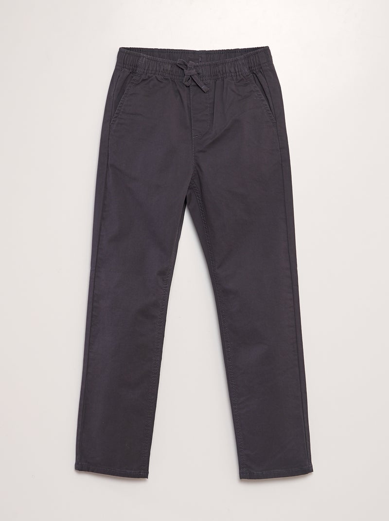 Pantalon esprit 'jogger' Gris anthracite - Kiabi