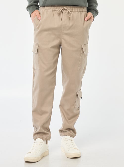 Pantalon esprit 'jogger' multipoches - Kiabi