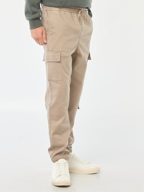 Pantalon esprit 'jogger' multipoches - Kiabi