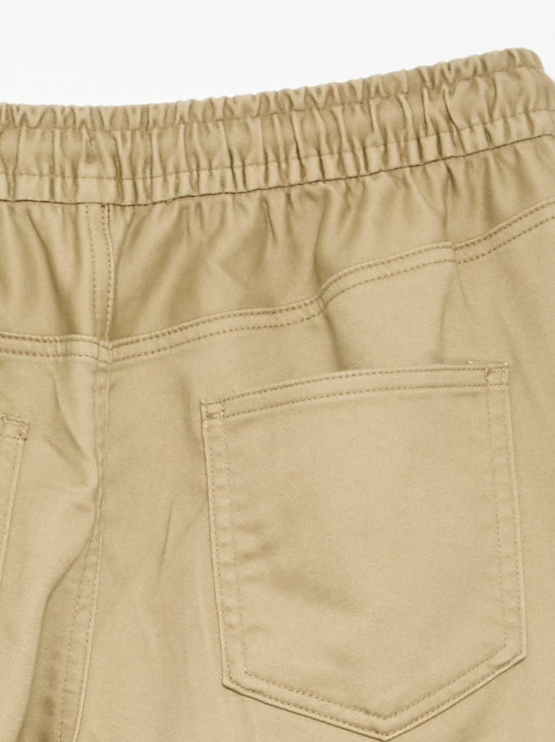 Pantalon esprit 'jogger' multipoches Beige - Kiabi