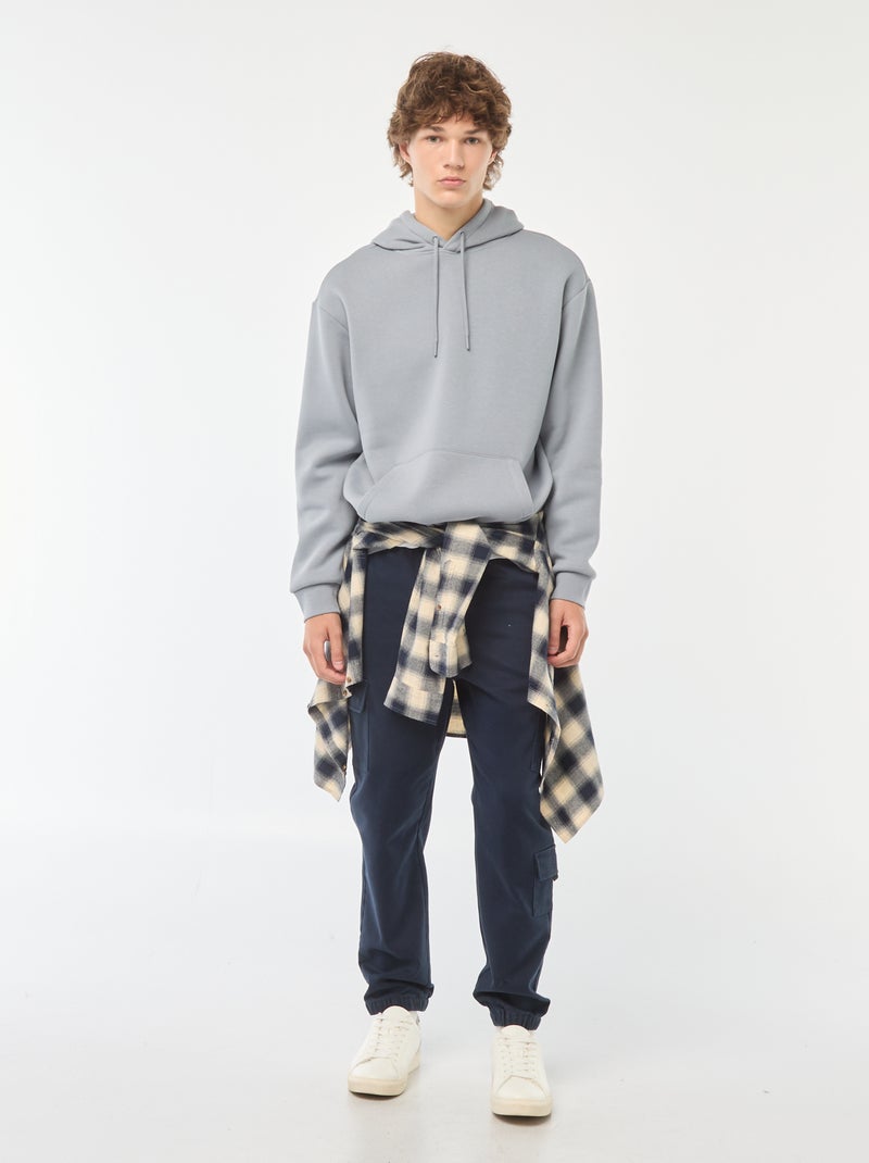 Pantalon esprit 'jogger' multipoches Bleu - Kiabi