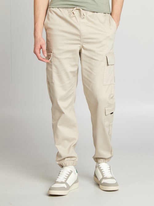 Pantalon esprit 'jogger' multipoches - Kiabi