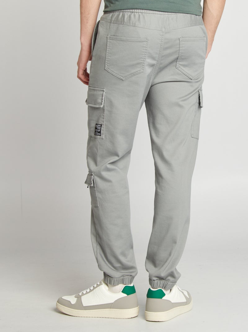 Pantalon esprit 'jogger' multipoches Gris - Kiabi