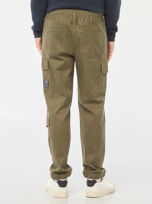 Pantalon esprit 'jogger' multipoches - Kiabi