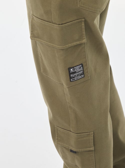 Pantalon esprit 'jogger' multipoches - Kiabi