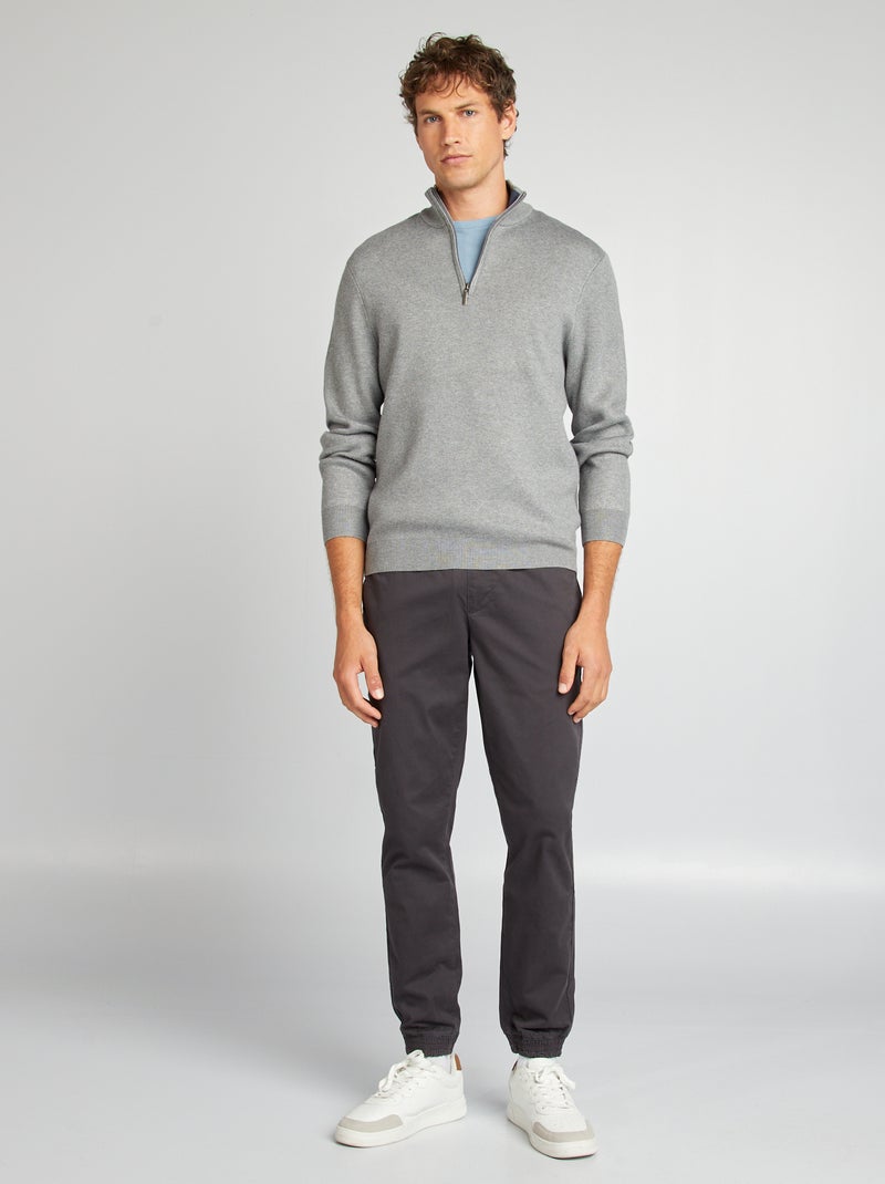 Pantalon esprit 'jogger' Noir - Kiabi