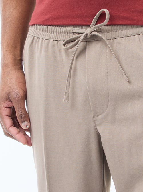 Pantalon esprit 'jogger' uni - Kiabi