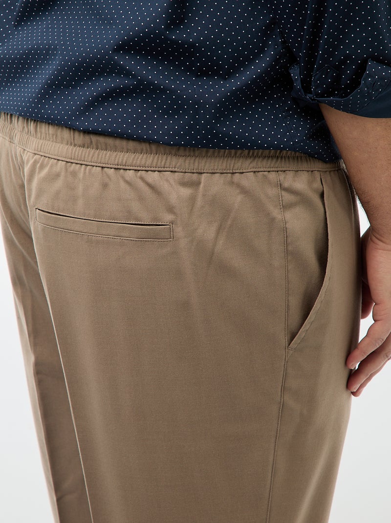 Pantalon esprit 'jogger' uni Beige - Kiabi